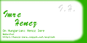 imre hencz business card